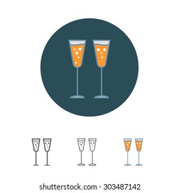 glasses of champagne