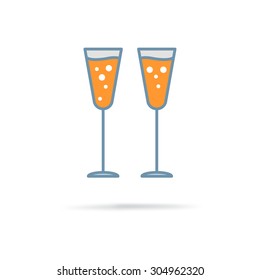 glasses of champagne