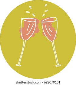 Glasses of champagne