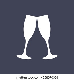 glasses of champagne icon