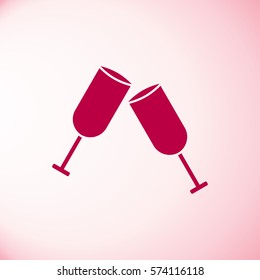 Glasses champagne icon