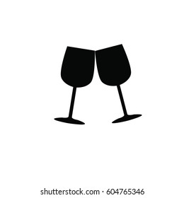 glasses of champagne icon