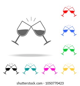 Glasses of champagne icon. Elements of party multi colored icons. Premium quality graphic design icon. Simple icon for websites, web design, mobile app, info graphics on white background