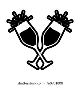 glasses of champagne  vector illustration