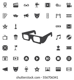 glasses for cinema icon