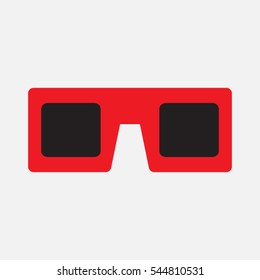 glasses for cinema icon, vector illustration eps10