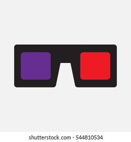 glasses for cinema icon, vector illustration eps10