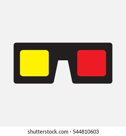 glasses for cinema icon, vector illustration eps10