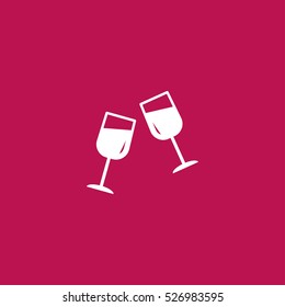 glasses clink icon illustraion vector, can be used for web and mobile design