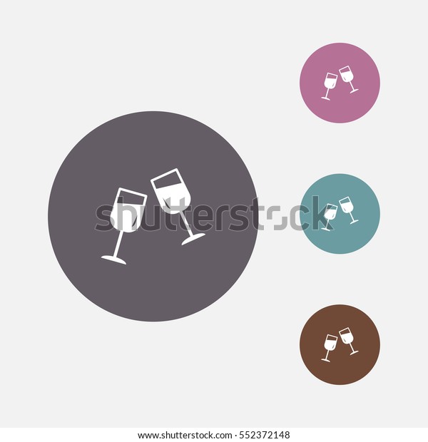 Glasses Clink Icon Illustraion Vector Can Stock Vector (Royalty Free