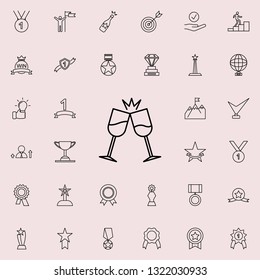 glasses clink glasses icon. Succes and awards icons universal set for web and mobile