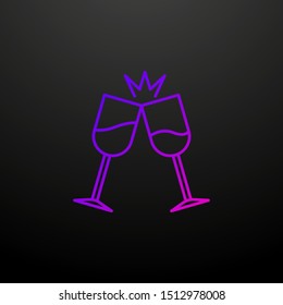 Glasses clink glasses nolan icon. Elements of succes and awards set. Simple icon for websites, web design, mobile app, info graphics