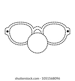 glasses and clown nose accessory