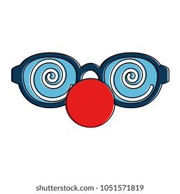 glasses and clown nose accessory