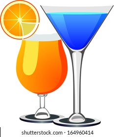 glasses with cocktails