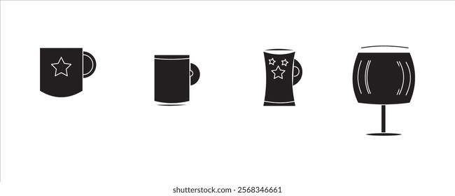 glasses coffee tea soda icon.