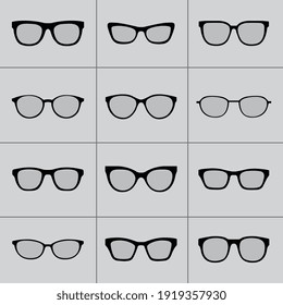 Glasses collection icon,symbol and vector,Can be used for web, print and mobile