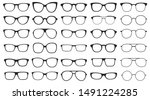 Glasses collection. Sunglasses set. Vector illustration