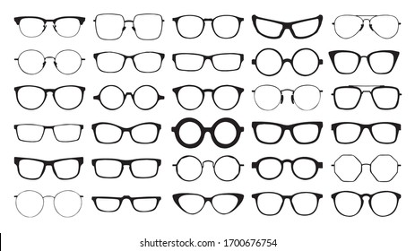 Glasses collection. Sunglasses set. Vector.