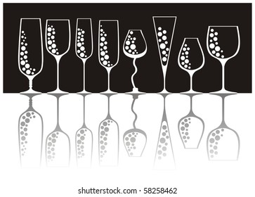 glasses collection – vector