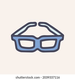 glasses color vector doodle simple icon design