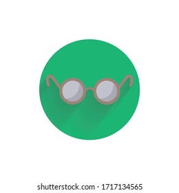glasses colorful flat icon with shadow. optical glasses flat icon