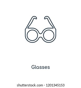 Glasses concept line icon. Linear Glasses concept outline symbol design. This simple element illustration can be used for web and mobile UI/UX.