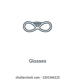Glasses concept line icon. Linear Glasses concept outline symbol design. This simple element illustration can be used for web and mobile UI/UX.
