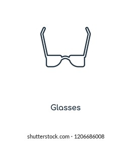Glasses concept line icon. Linear Glasses concept outline symbol design. This simple element illustration can be used for web and mobile UI/UX.
