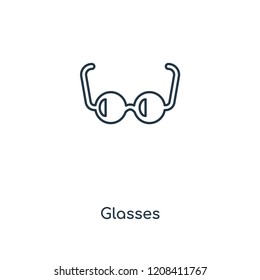 Glasses concept line icon. Linear Glasses concept outline symbol design. This simple element illustration can be used for web and mobile UI/UX.
