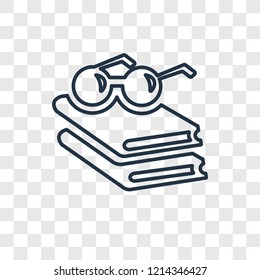 Glasses concept vector linear icon isolated on transparent background, Glasses concept transparency concept in outline style