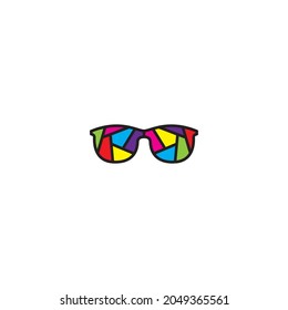 GLASSES  COOL  LOGO  DESIGN  VECTOR  ILLUSTRATION  SYMBOL