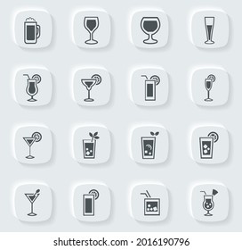 Brillen und Becher-Symbol für Web-Symbole