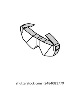 glasses cyclist accessory isometric icon vector. glasses cyclist accessory sign. isolated symbol illustration