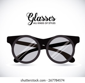 Glasses design over white background, vector illustration
