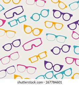 Glasses design over white background, vector illustration