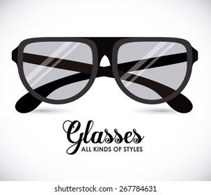 Glasses design over white background, vector illustration