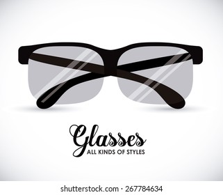 Glasses design over white background, vector illustration