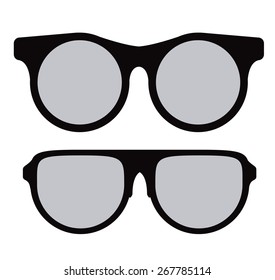 Glasses design over white background, vector illustration