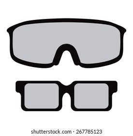 Glasses design over white background, vector illustration