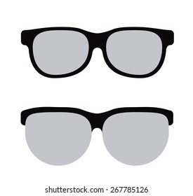 Glasses design over white background, vector illustration