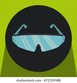glasses design protection icon, vector illustration design