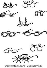 glasses of different shapes, a variety of glasses