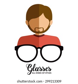 Glasses digital design, vector illustration eps 10