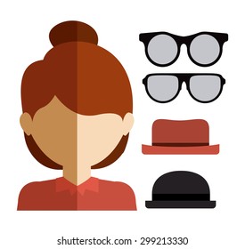 Glasses digital design, vector illustration eps 10