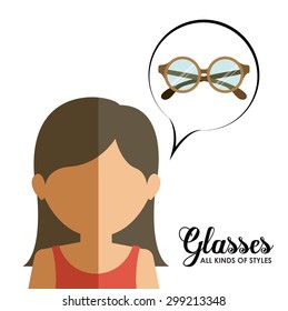 Glasses digital design, vector illustration eps 10