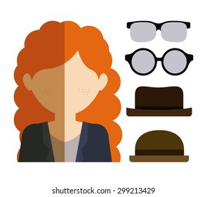Glasses digital design, vector illustration eps 10
