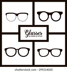 Glasses digital design, vector illustration eps 10