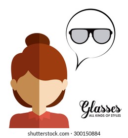 Glasses digital design, vector illustration eps 10
