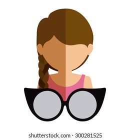 Glasses digital design, vector illustration eps 10